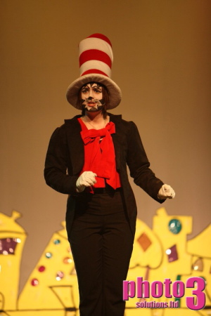 Lauren Forster as The Cat in the Hat:Seussical at Hazlitt Theatre Maidstone Kent